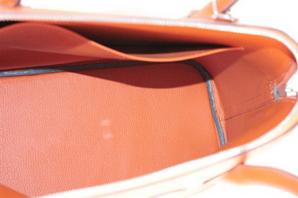 High Quality Replica Hermes Bolide Togo Leather Tote Bag Orange 509084 - Click Image to Close